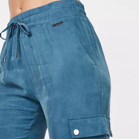 [Sweaty Betty] Teal Stargazer Blue Cargo Jogger Pants Cupro Comfortable Size XS - Picture 2 of 13